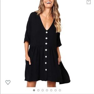 Oversized T-shirt dress, button down